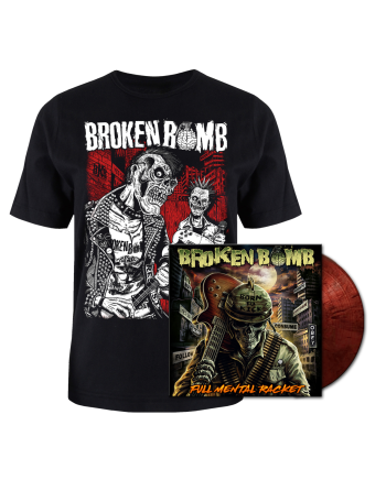 BROKEN BOMB - Pack Vinyl & Men's tshirt "Kick Them All"