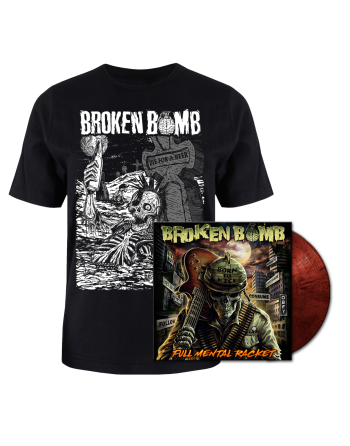 BROKEN BOMB - Pack Vinyl & Men's tshirt "Die for a Beer"