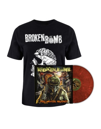 BROKEN BOMB - Pack Vinyle et Tshirt homme "Full Mental Racket"