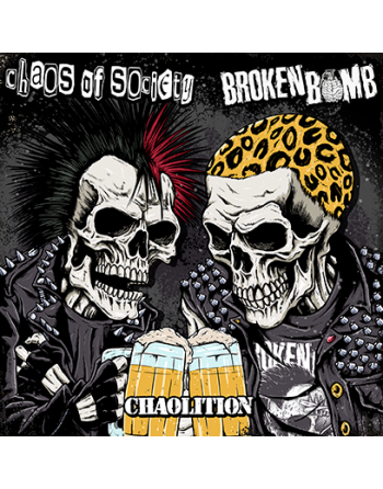 CHAOS OF SOCIETY / BROKEN BOMB "Chaolition" - Vinyle MAXI 45 tours - Beer Marbled