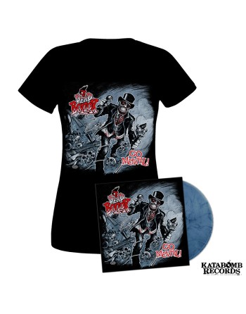 copy of DEAD BOLLOX - "Go Mental" pack Vinyl & women T-shirt
