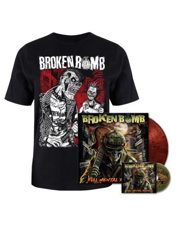 BROKEN BOMB - Pack Vinyl & Cd + Men's tshirt "Kick Them All"