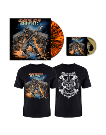 NEVER TOO OLD TO MOTÖRHEAD - FullPack Vinyle & Cd + 2 Tshirts homme
