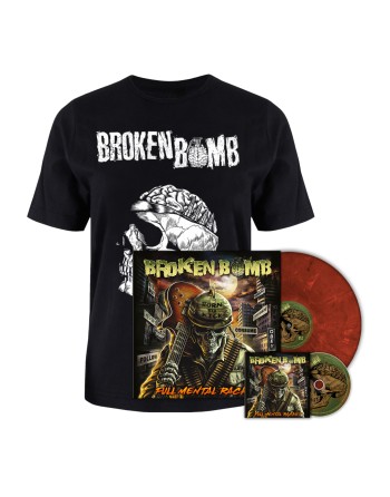 BROKEN BOMB - Pack Vinyle & Cd + Tshirt homme "Full Mental Racket"