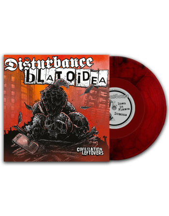 Disturbance / Blatoidea "Civilization Leftovers" Vinyle Maxi 45 tours - Red & Black Smoke