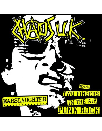 CHAOS UK "Earslaughter" (white splatter on black LP)