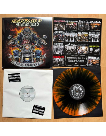 NEVER TOO OLD TO MOTÖRHEAD "Final Chapter" (Package Test Pressing + Fire splatter LP)