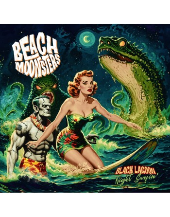 BEACH MOONSTERS "Black Lagoon Night Surfin" (Vinyle)
