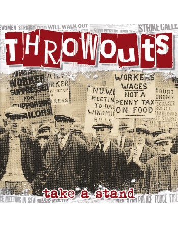 THROWOUTS "Take a Stand" (Vinyle blanc marbré noir)